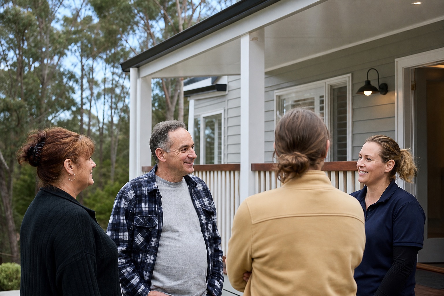 A weatherboard home in Healesville with a newly planted front garden, part of Yarra Valley Community Housing's supported housing